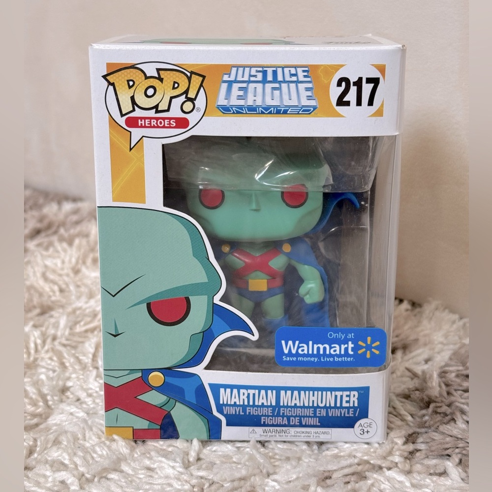 Funko Pop! Heroes #217 Martian Manhunter Justice League Unlimited Walmart w/Case